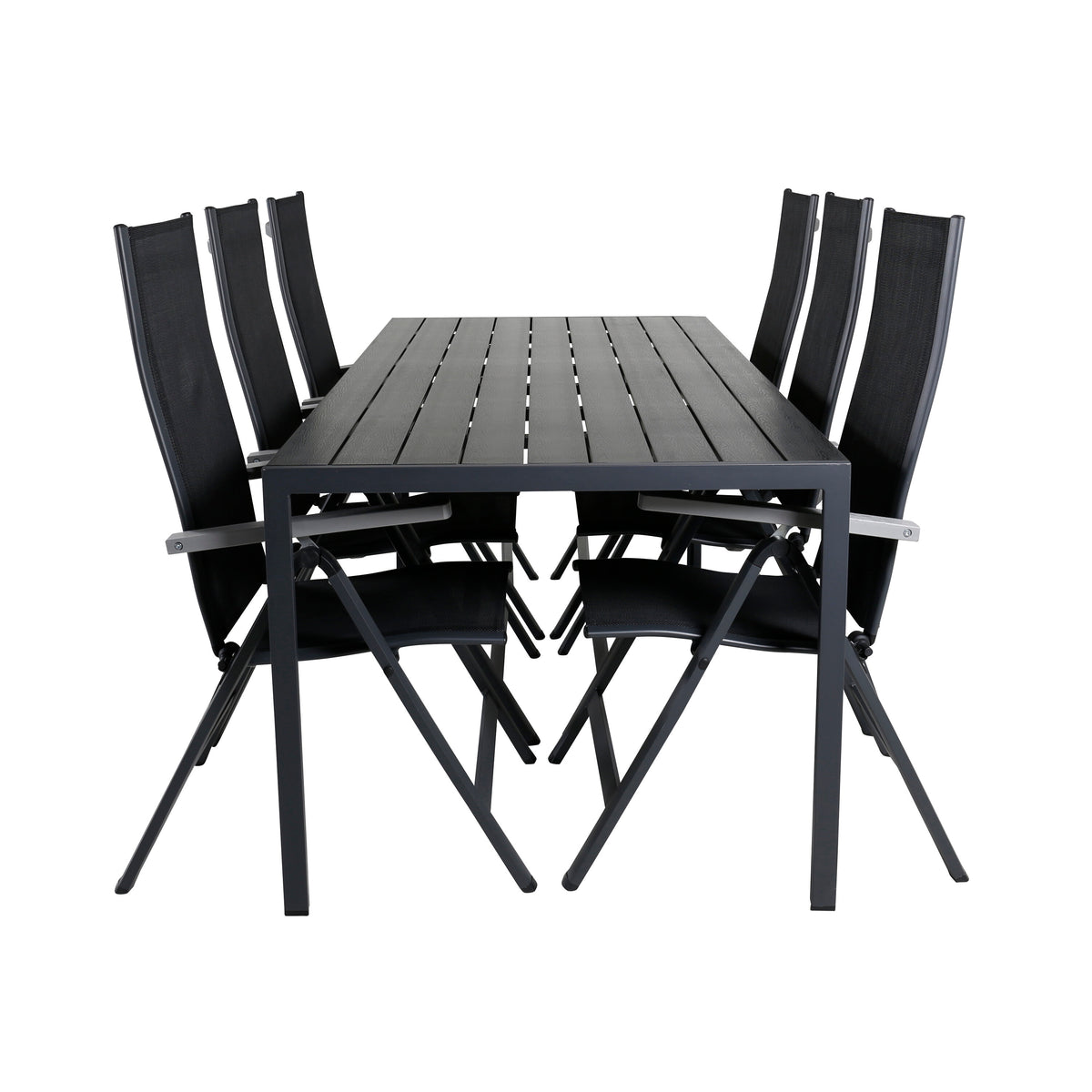 Break Matbord med Albany Stolarna – Bord: 74x205x90 Stol: 67x109,5x59