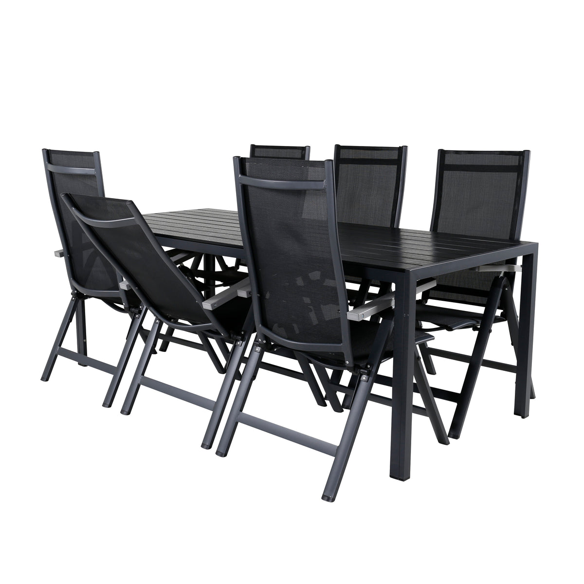 Break Matbord med Albany Stolarna – Bord: 74x205x90 Stol: 67x109,5x59