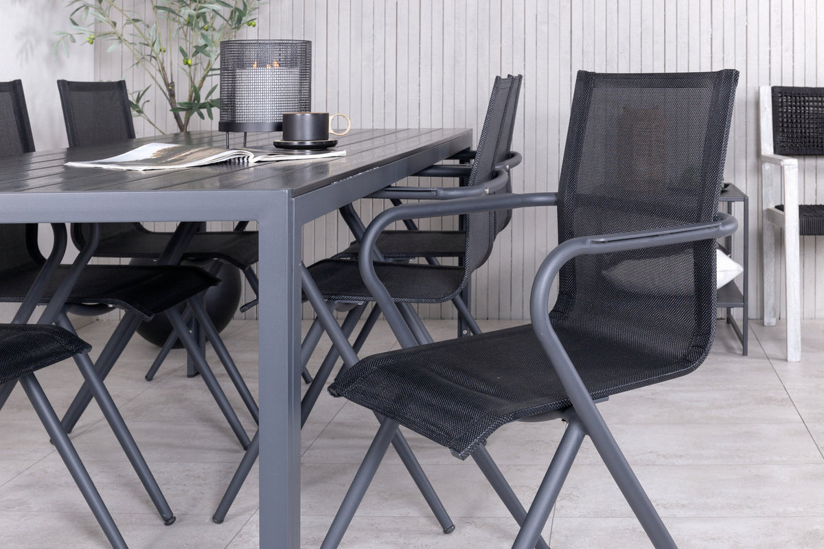 Break Matbord med Alina Stolarna – Bord: 74x205x90 Stol: 60x89x56