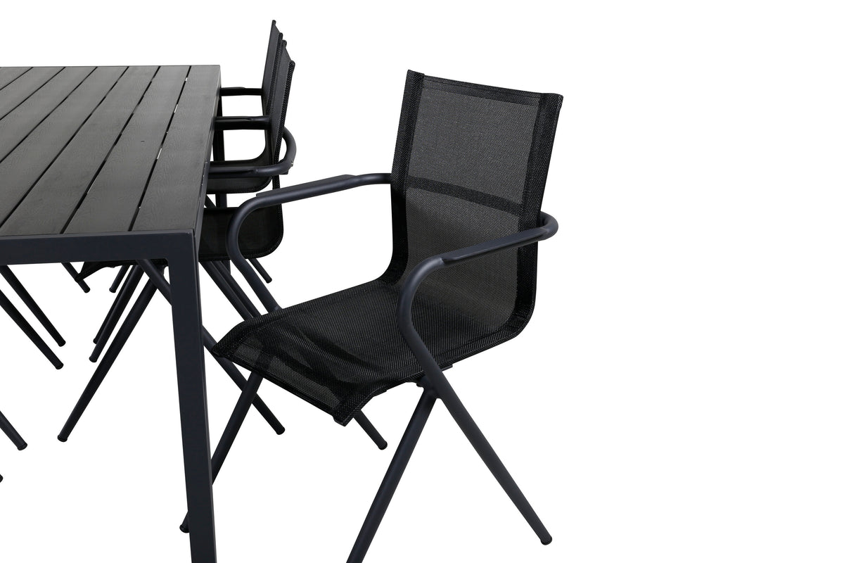 Break Matbord med Alina Stolarna – Bord: 74x205x90 Stol: 60x89x56
