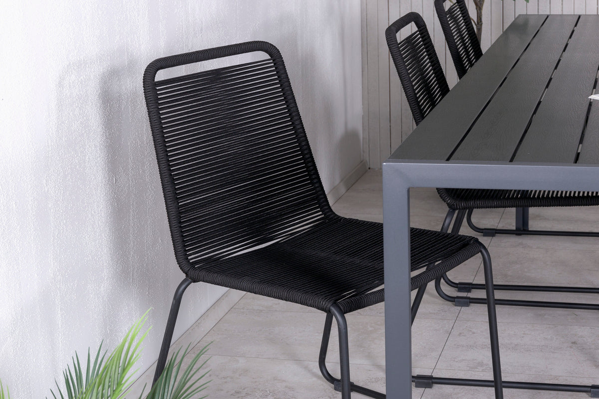 Break Matbord med Lindos Stolarna – Bord: 74x205x90 Stol: 59x86x57