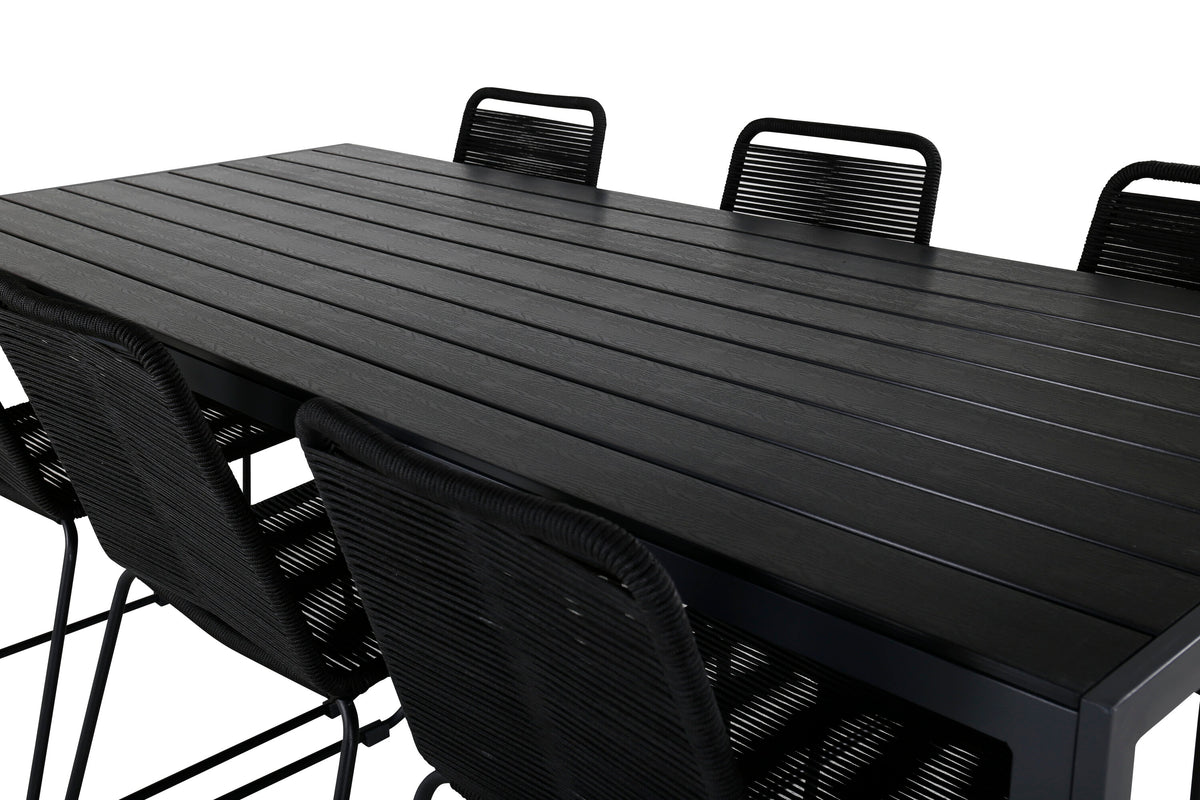 Break Matbord med Lindos Stolarna – Bord: 74x205x90 Stol: 59x86x57