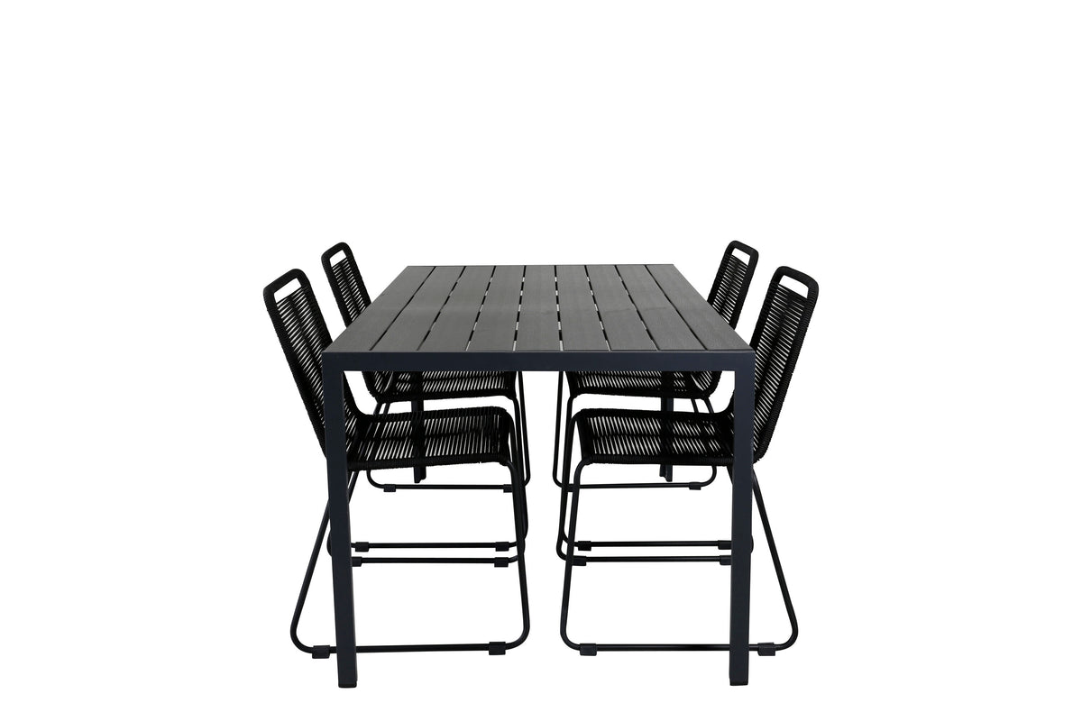 Break Matbord med Lindos Stolarna – Bord: 74x150x90 Stol: 59x86x57