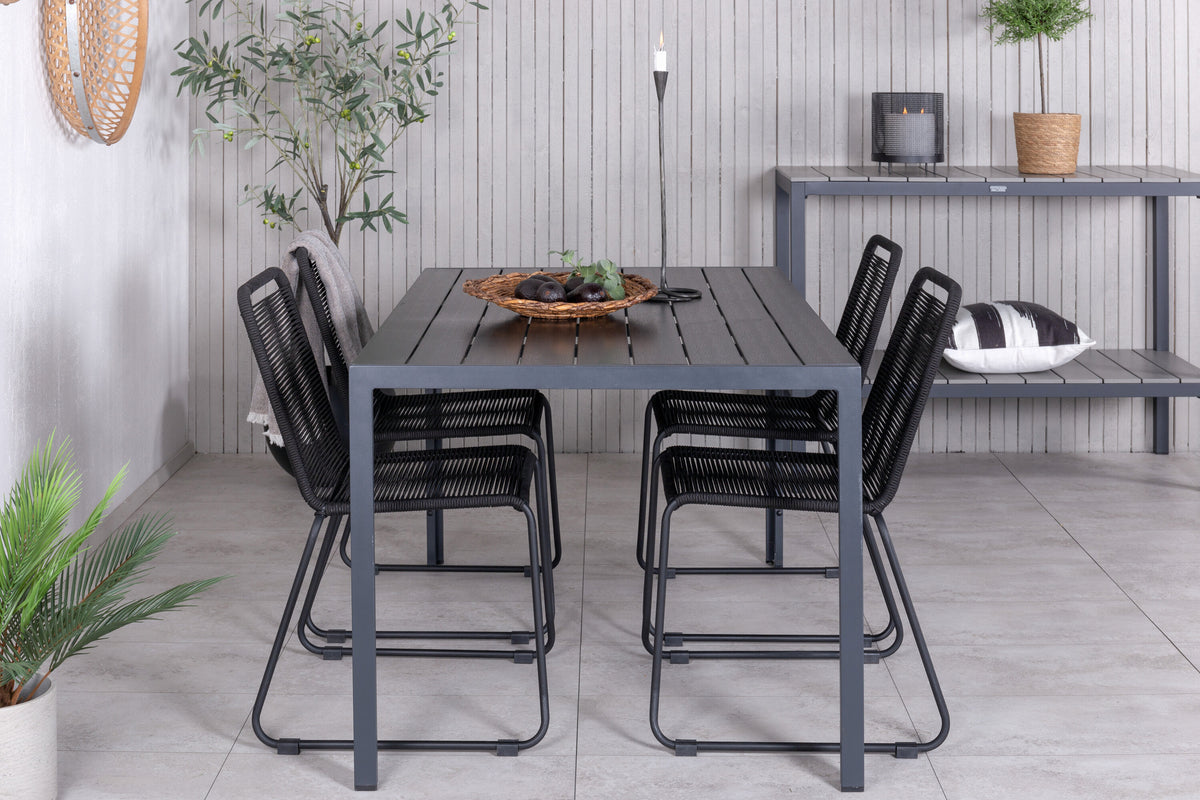 Break Matbord med Lindos Stolarna – Bord: 74x150x90 Stol: 59x86x57