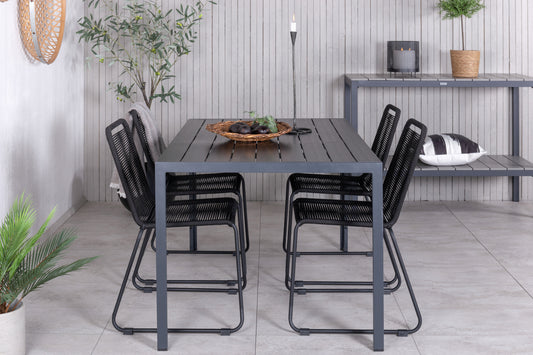 Break Matbord med Lindos Stolarna – Bord: 74x150x90 Stol: 59x86x57