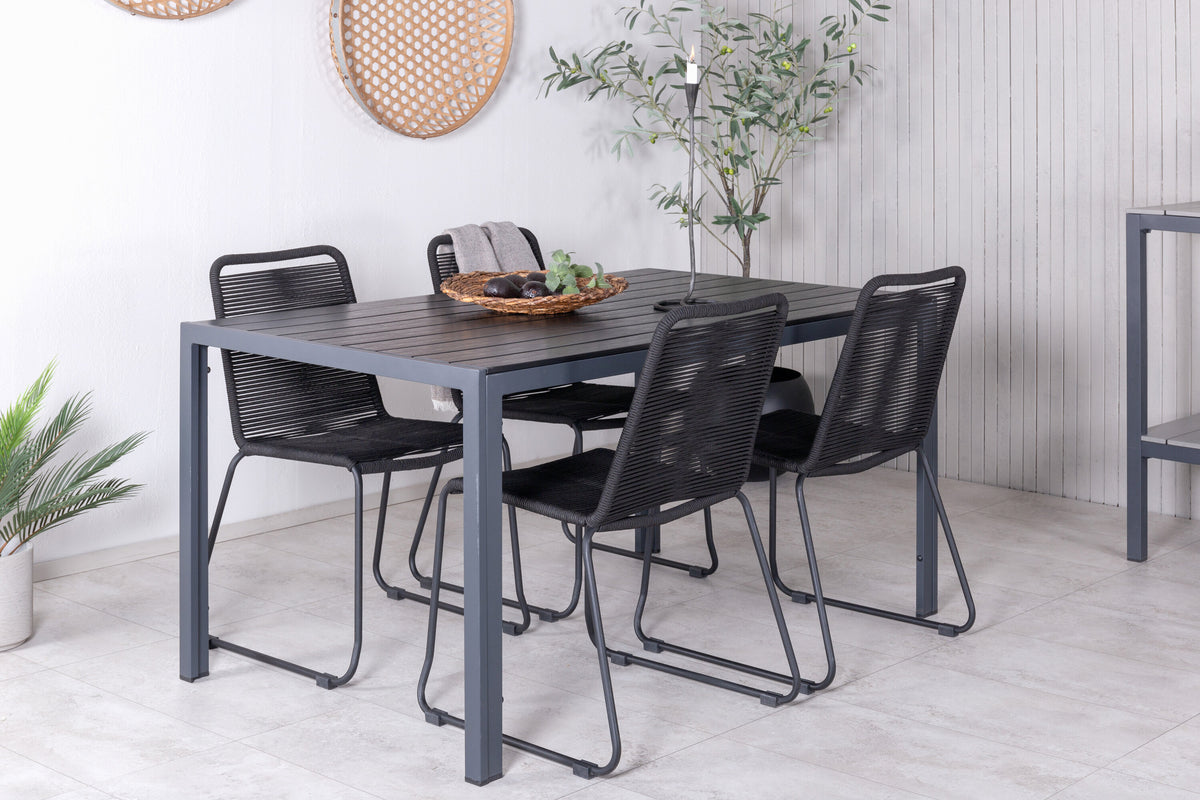 Break Matbord med Lindos Stolarna – Bord: 74x150x90 Stol: 59x86x57