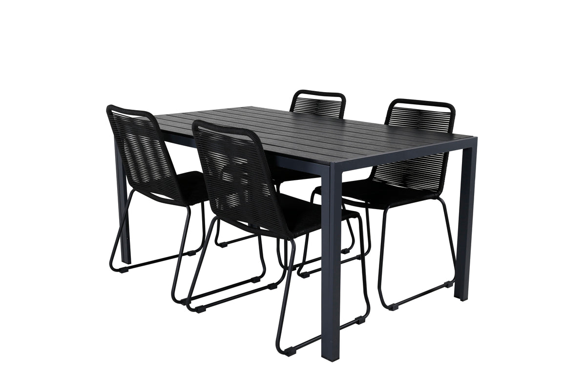 Break Matbord med Lindos Stolarna – Bord: 74x150x90 Stol: 59x86x57