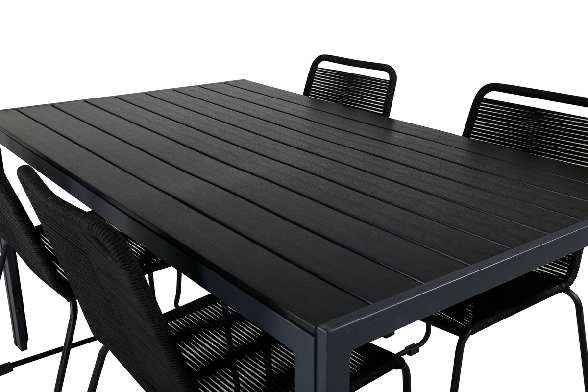 Break Matbord med Lindos Stolarna – Bord: 74x150x90 Stol: 59x86x57