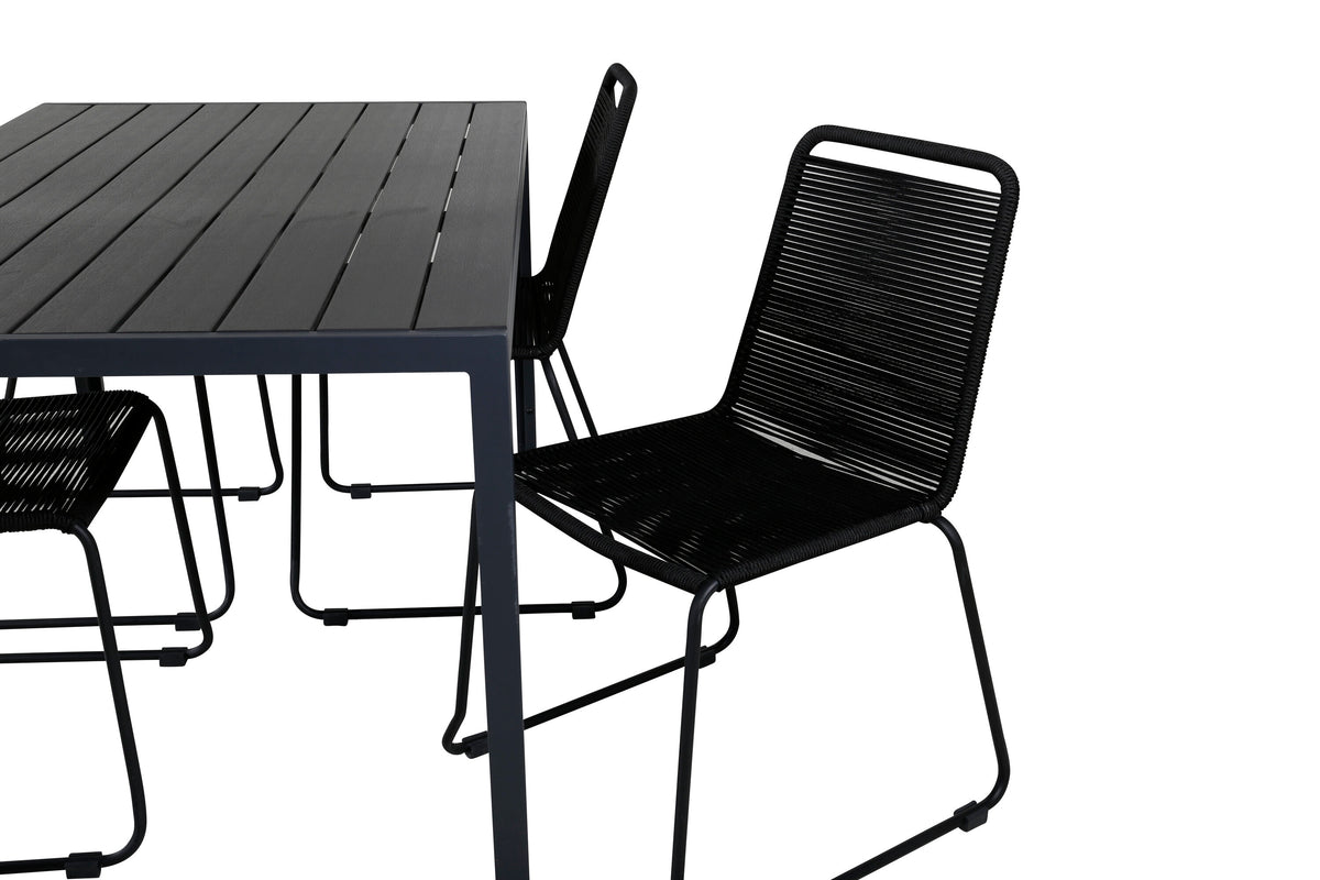 Break Matbord med Lindos Stolarna – Bord: 74x150x90 Stol: 59x86x57