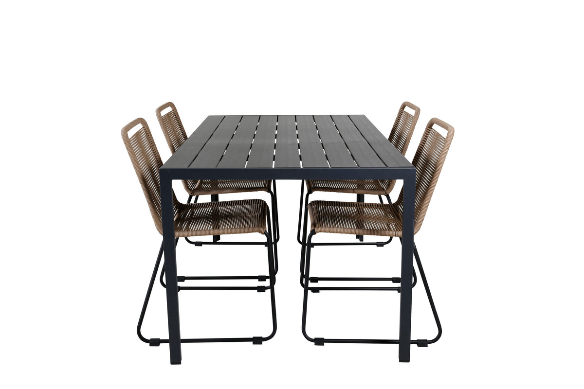 Break Matbord med Lindos Stolarna – Bord: 74x150x90 Stol: 59x86x57