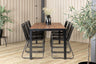 Bois Matbord med Lindos Stolarna – Bord: 76x205x90 Stol: 59x86x57