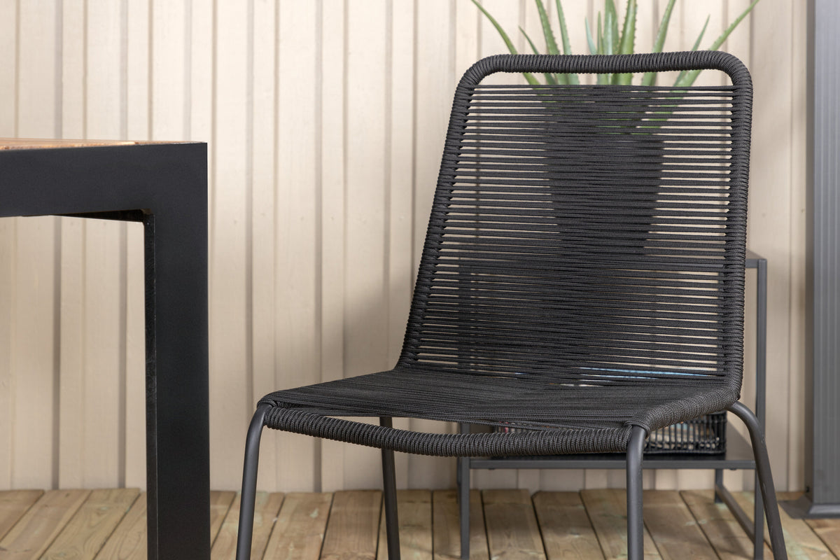 Bois Matbord med Lindos Stolarna – Bord: 76x205x90 Stol: 59x86x57
