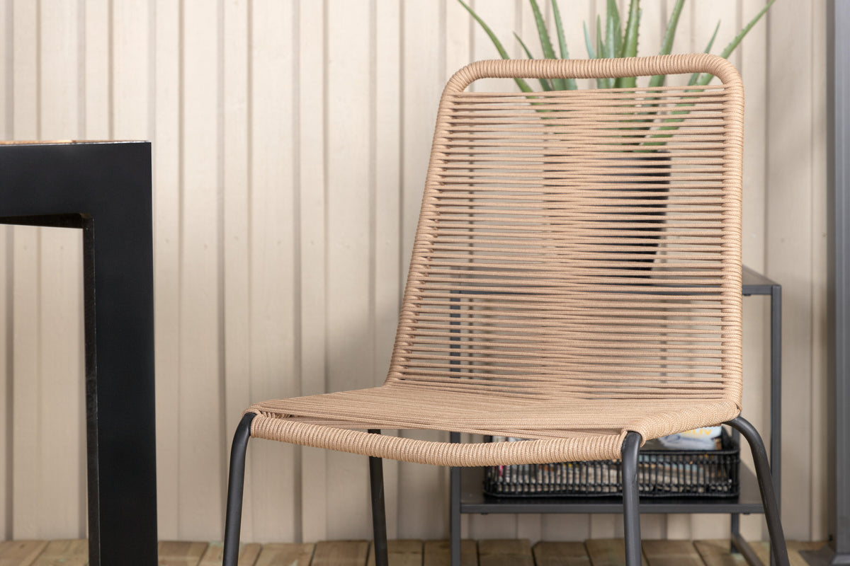 Bois Matbord med Lindos Stolarna – Bord: 76x205x90 Stol: 59x86x57