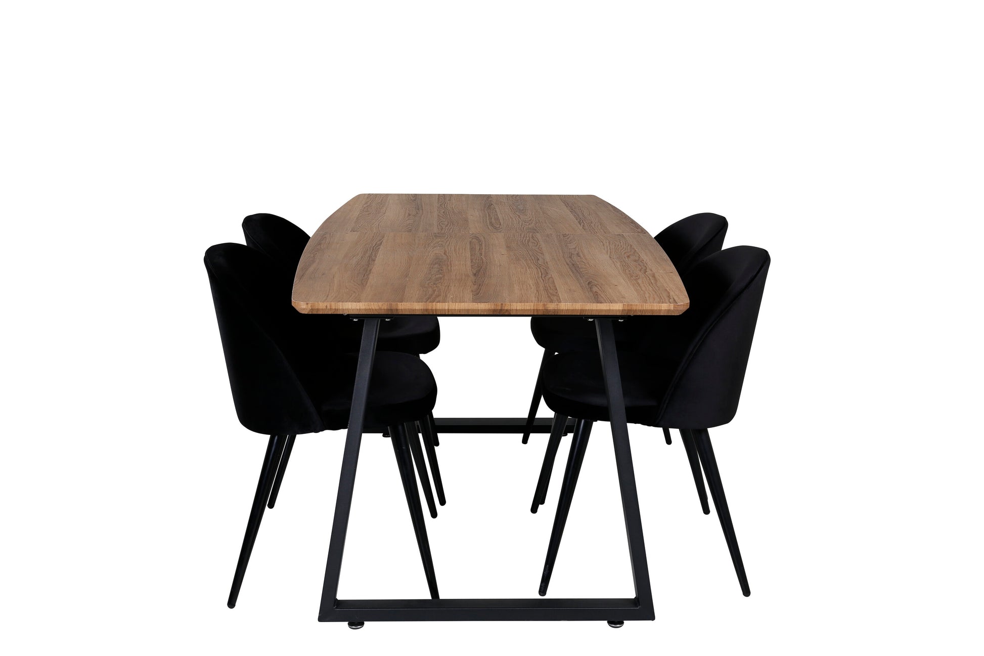 Inca Matbord med Velvet Stolarna Matgrupp