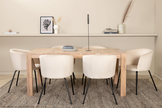 Slider Matbord med Berit Stolarna – Bord: 75x170x95 Stol: 55x78x55