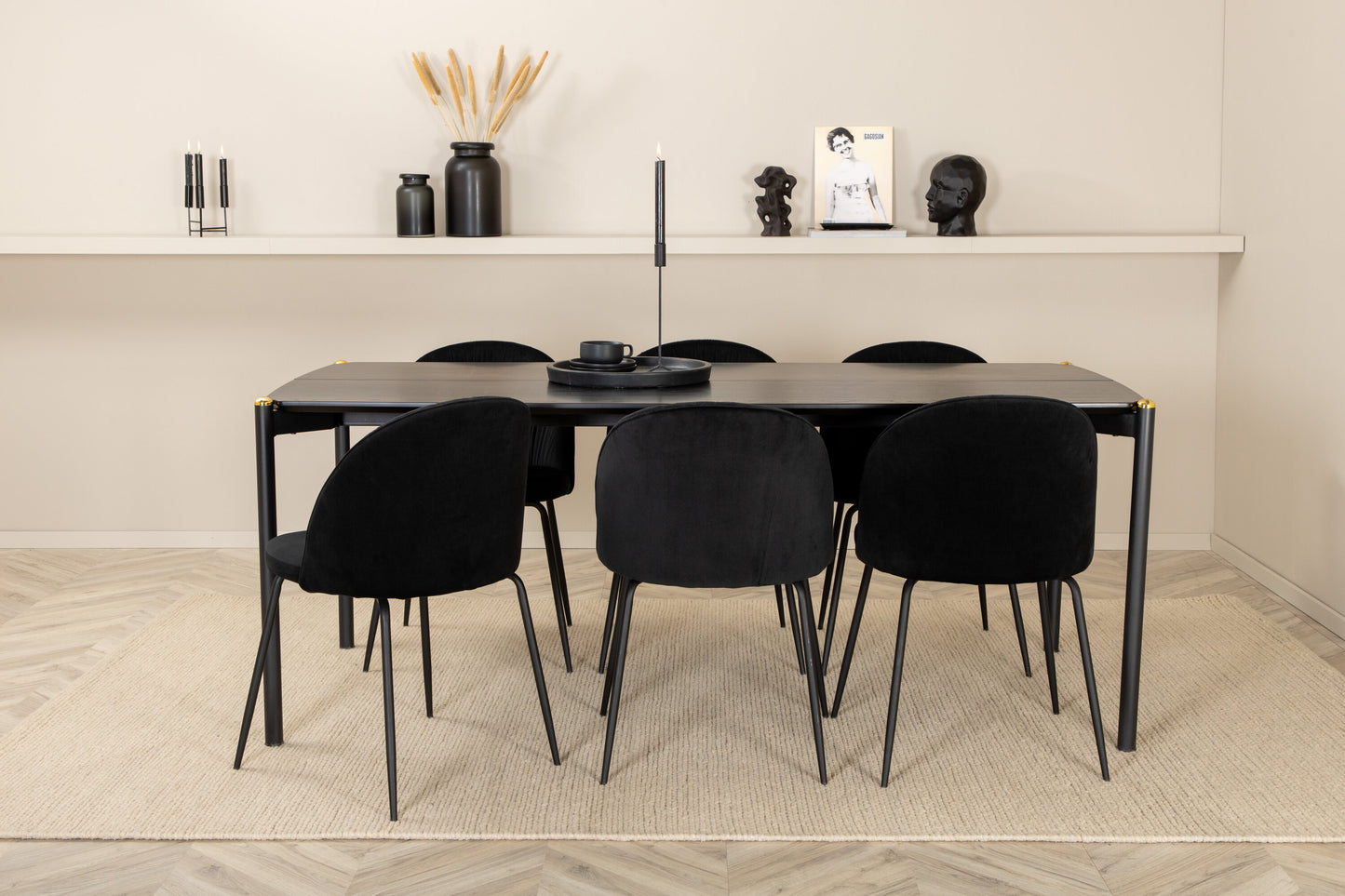 Pelle Matbord med Wrinkles Stolarna Matgrupp