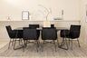 Petra Matbord med Petra Stolarna – Bord: 75x190x90 Stol: 60x87x57