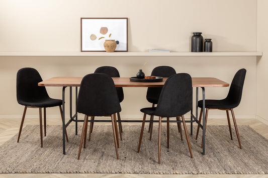 Uno Matbord med Polar Stolarna – Bord: 74x200x90 Stol: 53x87x44