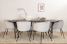 Uno Matbord med Berit Stolarna – Bord: 74x200x90 Stol: 55x78x55