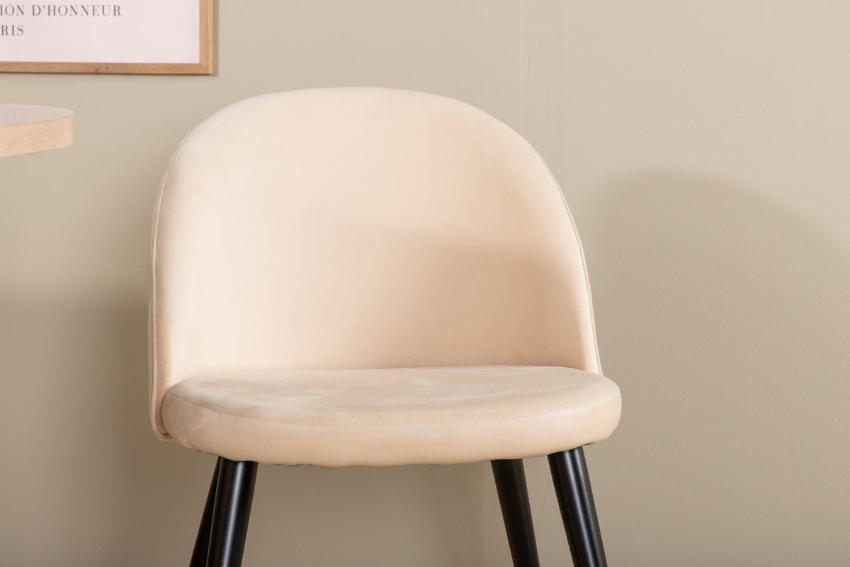 Bianca Matbord med Velvet Stolarna – Bord: 75x200x90 Stol: 57x76,5x50