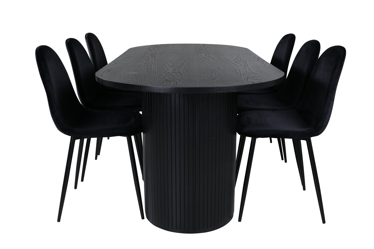 Bianca Matbord med Polar Stolarna – Bord: 35x200x90 Stol: 53,3x88x42,5
