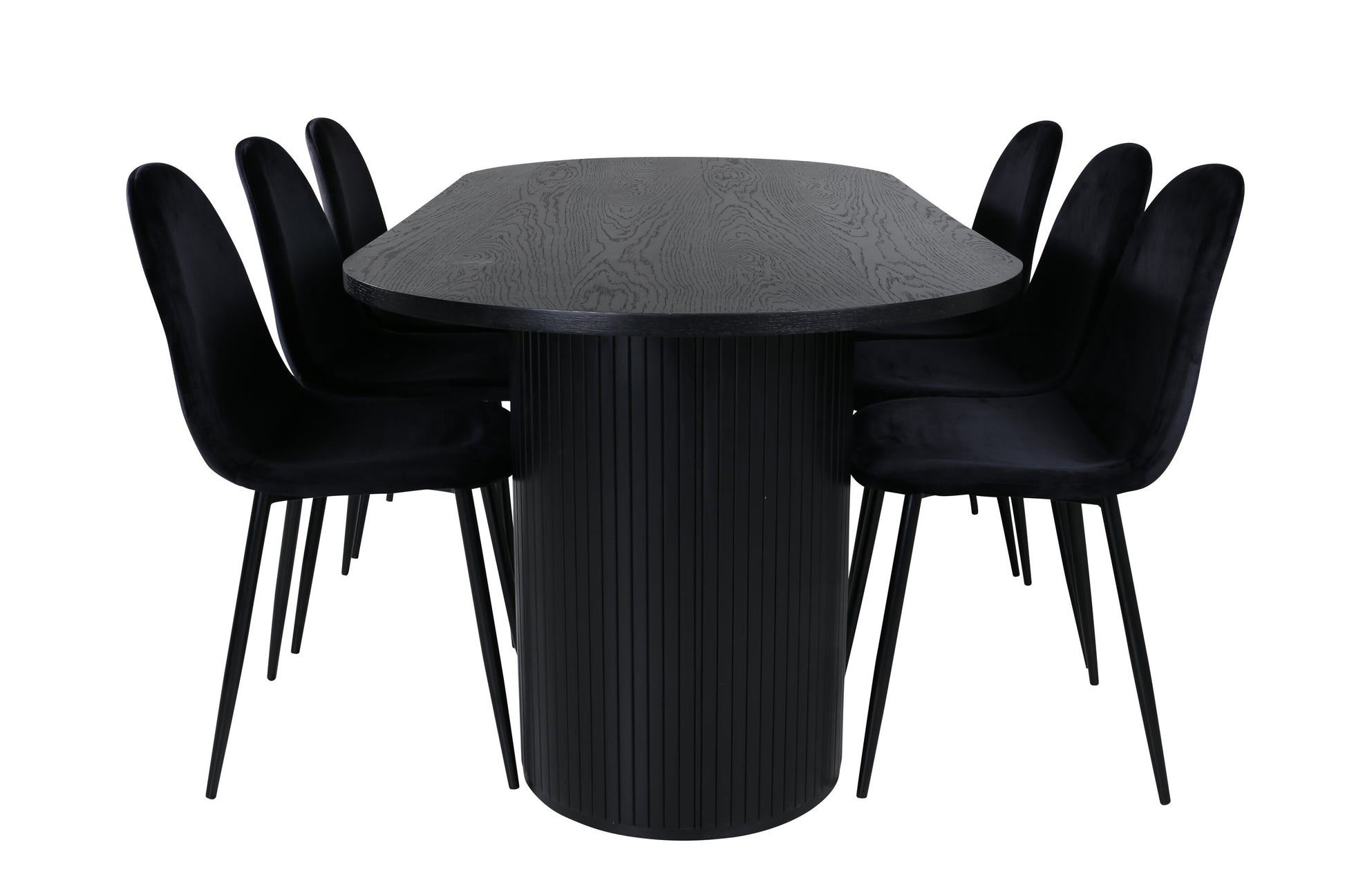 Bianca Matbord med Polar Stolarna – Bord: 35x200x90 Stol: 53,3x88x42,5