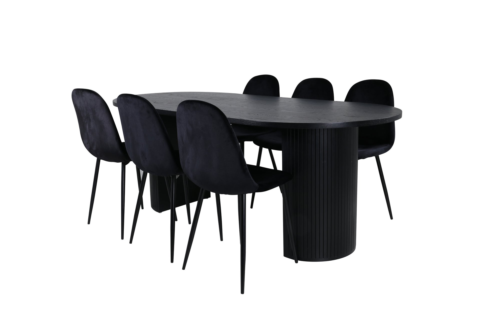 Bianca Matbord med Polar Stolarna – Bord: 35x200x90 Stol: 53,3x88x42,5