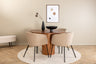 Bianca Matbord med Berit Stolarna – Bord: ⌀110 Stol: 55x78x55