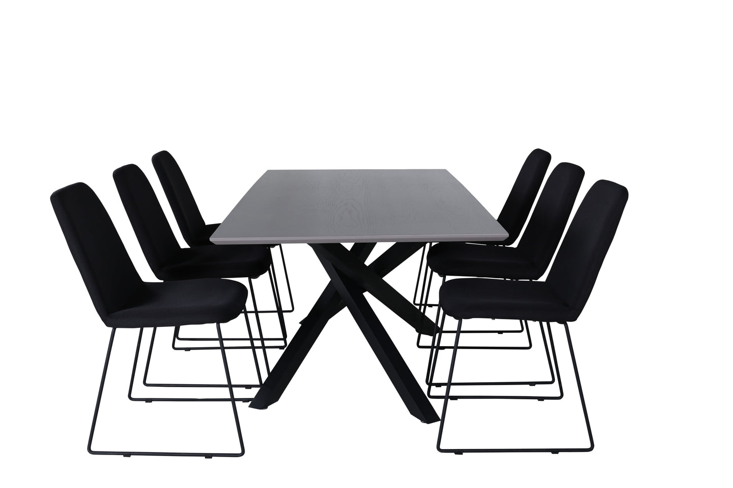 Piazza Matbord med Muce Stolarna Matgrupp