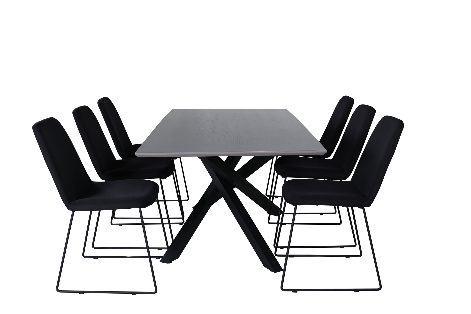 Piazza Matbord med Muce Stolarna Matgrupp