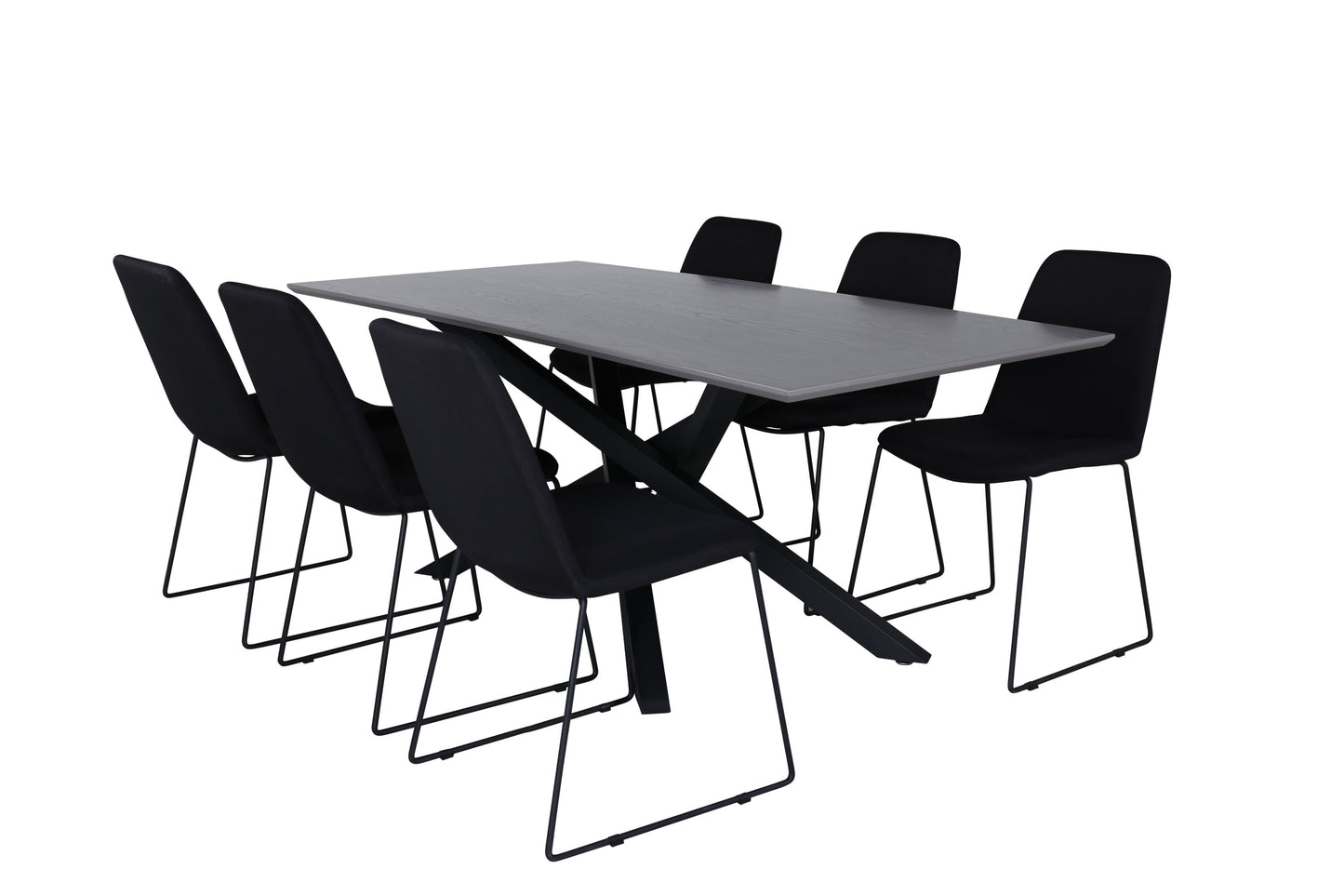 Piazza Matbord med Muce Stolarna Matgrupp
