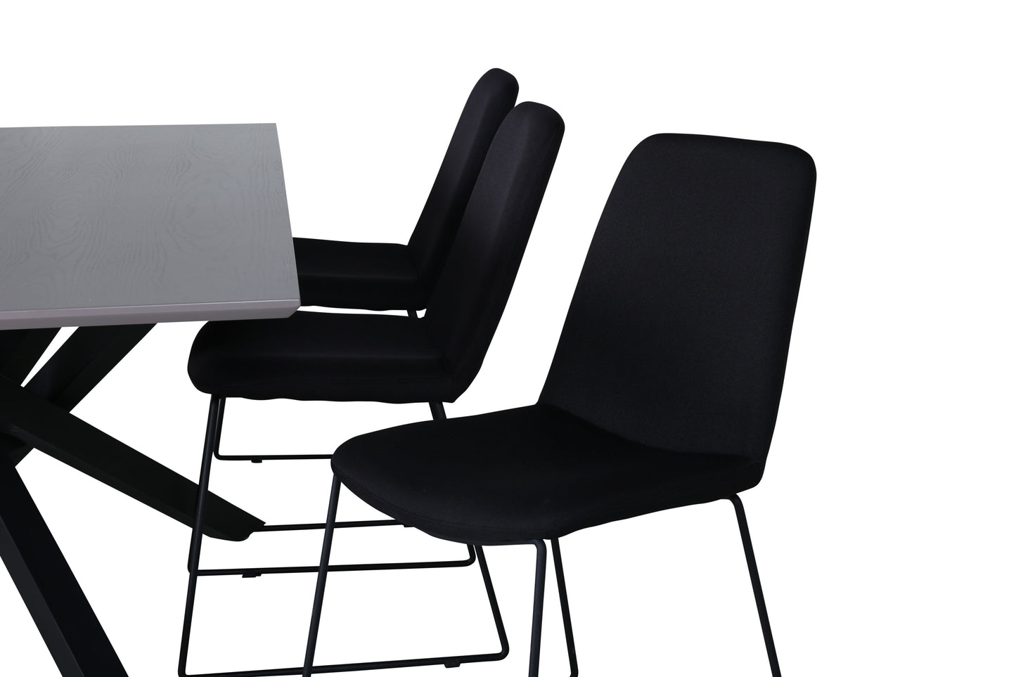 Piazza Matbord med Muce Stolarna Matgrupp