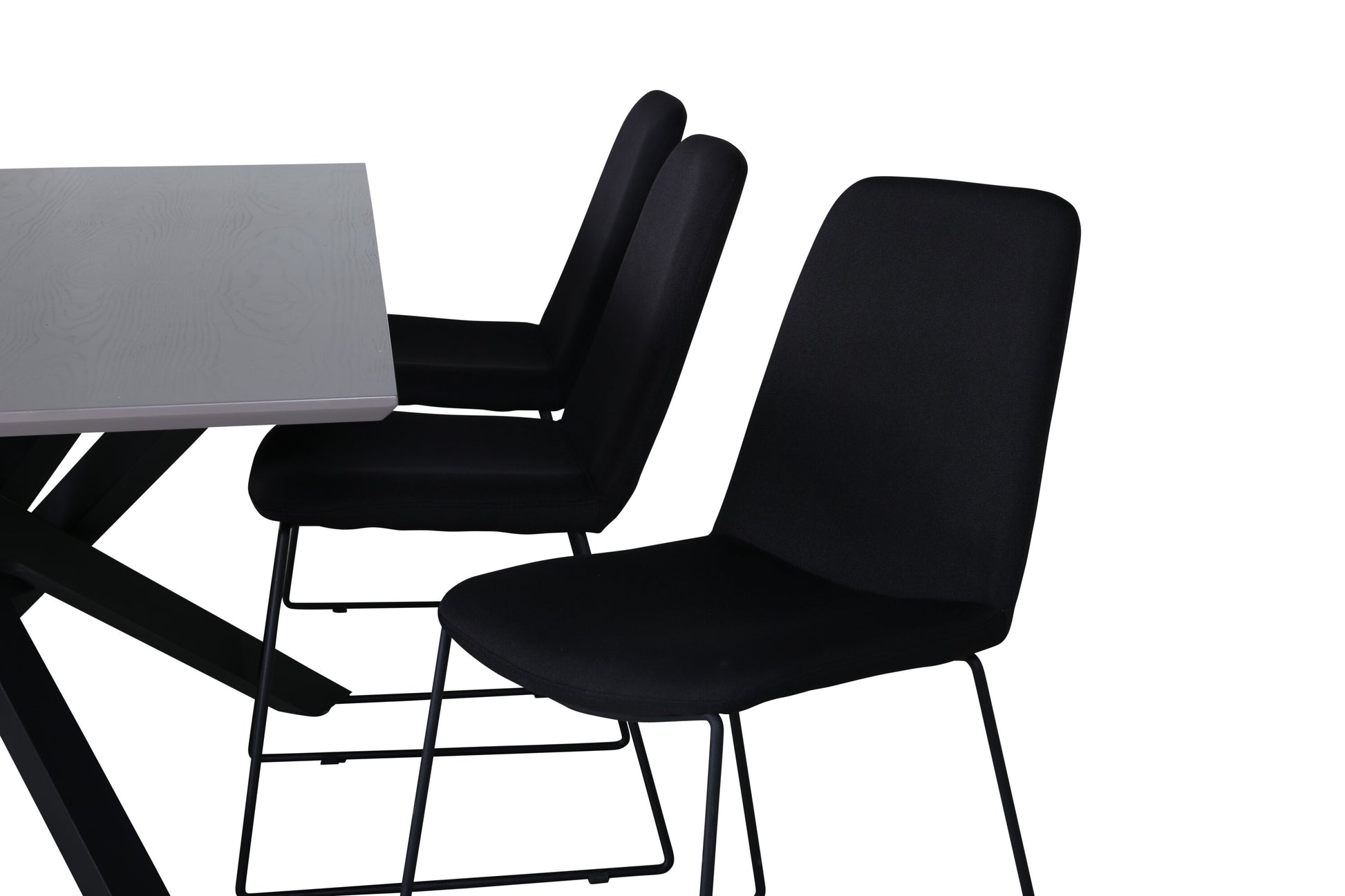 Piazza Matbord med Muce Stolarna Matgrupp