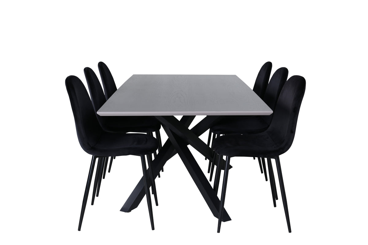 Piazza Matbord med Polar Stolarna – Bord: 76x180x90 Stol: 53,3x88x42,5