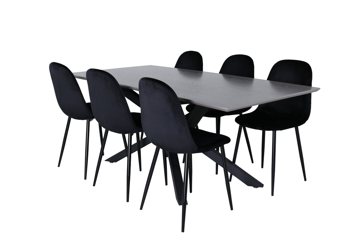 Piazza Matbord med Polar Stolarna – Bord: 76x180x90 Stol: 53,3x88x42,5