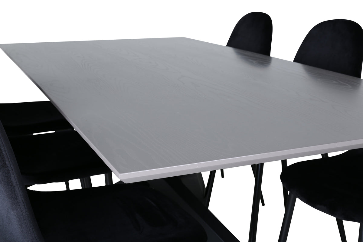 Piazza Matbord med Polar Stolarna – Bord: 76x180x90 Stol: 53,3x88x42,5
