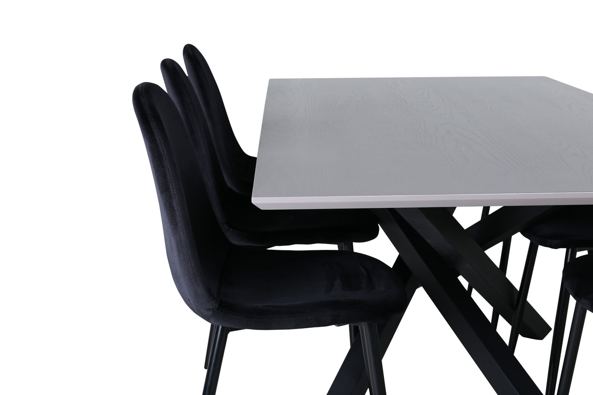 Piazza Matbord med Polar Stolarna – Bord: 76x180x90 Stol: 53,3x88x42,5
