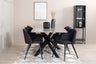 Piazza Matbord med Velvet Stolarna – Bord: 76x180x90 Stol: 57x76,5x50
