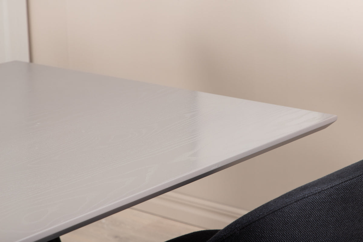 Piazza Matbord med Velvet Stolarna – Bord: 76x180x90 Stol: 57x76,5x50