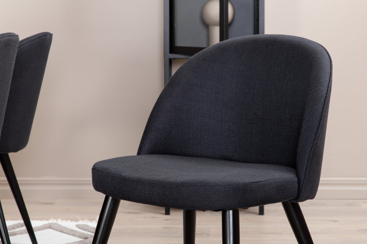 Piazza Matbord med Velvet Stolarna – Bord: 76x180x90 Stol: 57x76,5x50