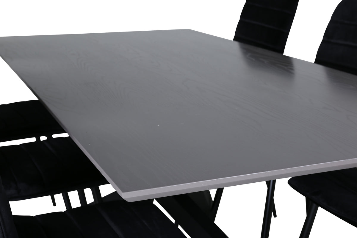 Piazza Matbord med Windu Stolarna – Bord: 76x180x90 Stol: 49x94x43