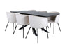 Piazza Matbord med Berit Stolarna – Bord: 76x180x90 Stol: 55x78x55
