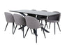 Piazza Matbord med Velvet Stolarna – Bord: 76x180x90 Stol: 57x76,5x50