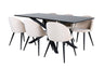 Piazza Matbord med Velvet Stolarna – Bord: 76x180x90 Stol: 57x76,5x50