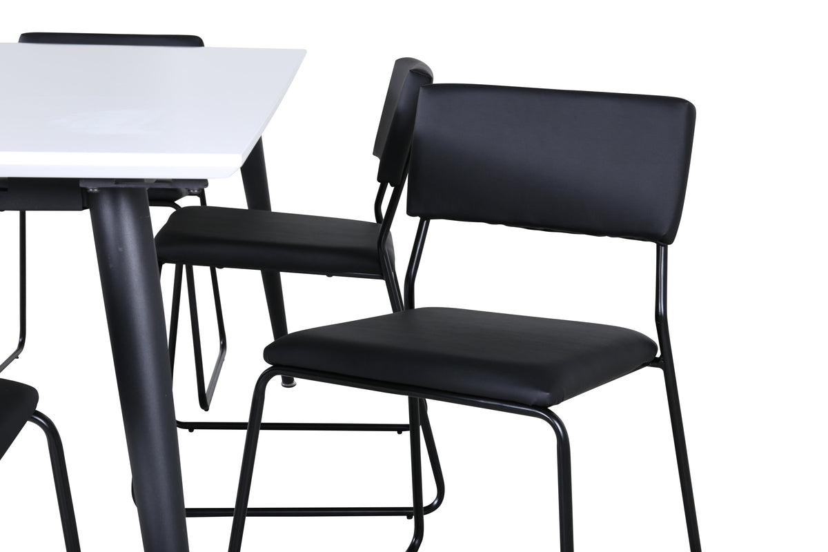 Jimmy Matbord med Kenth Stolarna – Bord: 76x195x90 Stol: 52x76x40