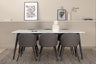 Jimmy Matbord med Velvet Stolarna – Bord: 76x195x90 Stol: 57x76,5x50