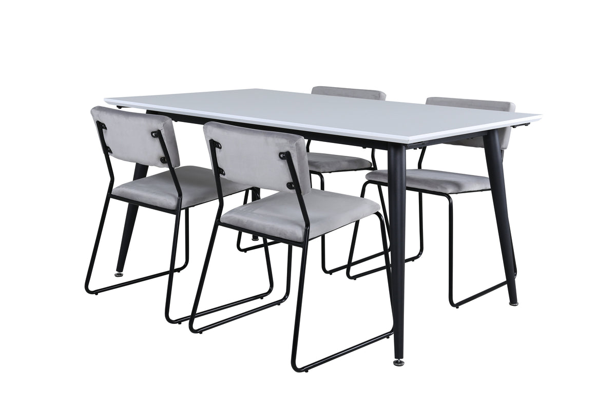 Jimmy Matbord med Kenth Stolarna – Bord: 76x150x90 Stol: 52x76x40