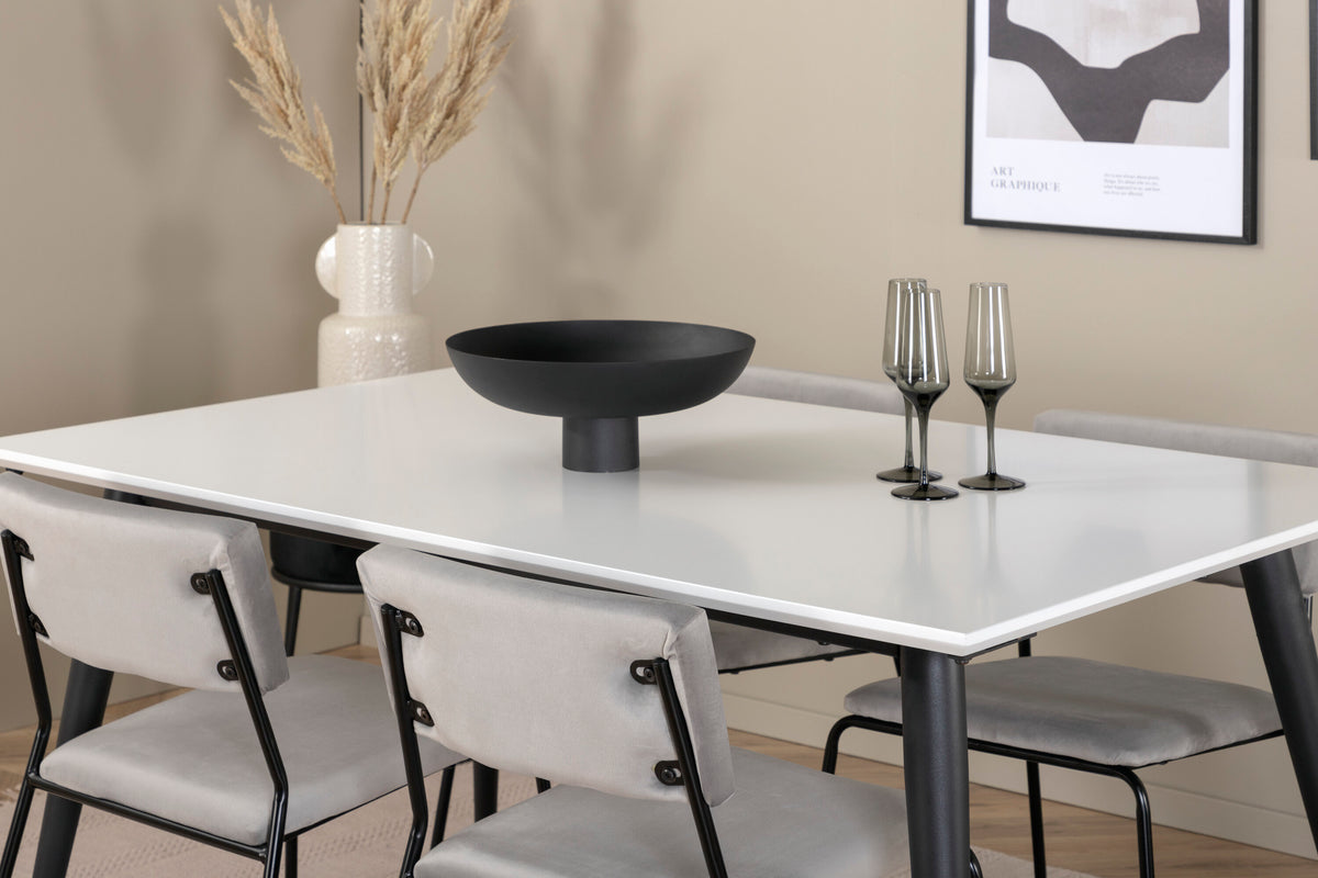 Jimmy Matbord med Kenth Stolarna – Bord: 76x150x90 Stol: 52x76x40