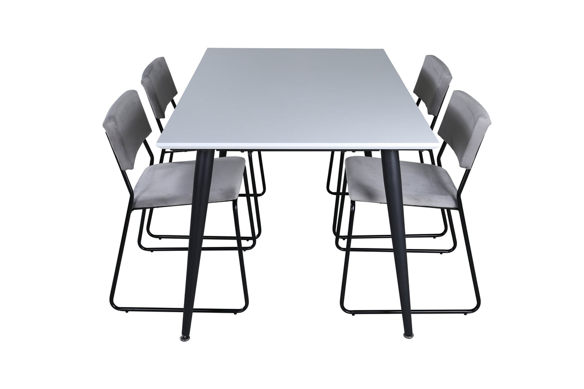 Jimmy Matbord med Kenth Stolarna – Bord: 76x150x90 Stol: 52x76x40