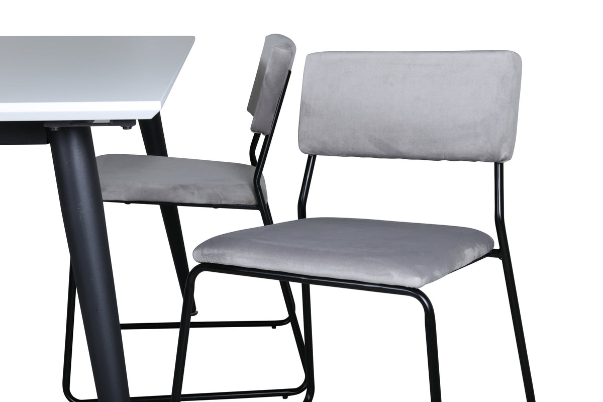 Jimmy Matbord med Kenth Stolarna – Bord: 76x150x90 Stol: 52x76x40